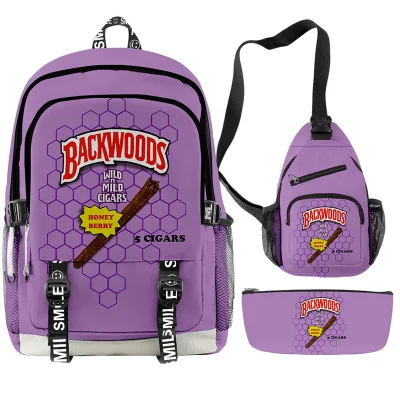  Оптовый рюкзак модного дизайна Backwoods в 3 размерах.  Другие рюкзаки, включая сумку-мессенджер и пенал.